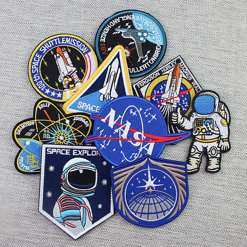 美国航空航天局徽章太空总署发现号阿波罗宇航员魔术贴臂章刺绣布