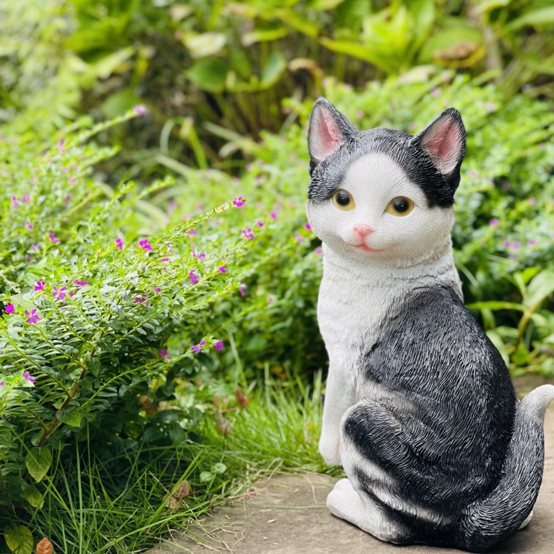 可爱小猫园艺装饰摆件落地仿真户外花园别墅庭院园林树脂景观动物
