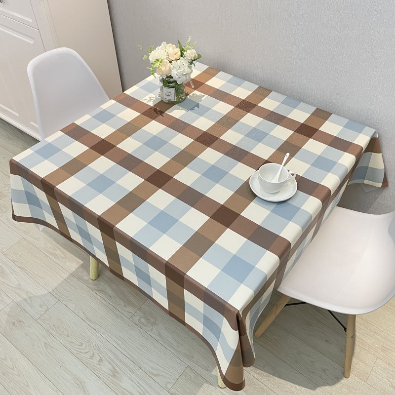 加厚不透明正方形桌布PVC防水防油防烫餐桌布家用免洗四方茶几布