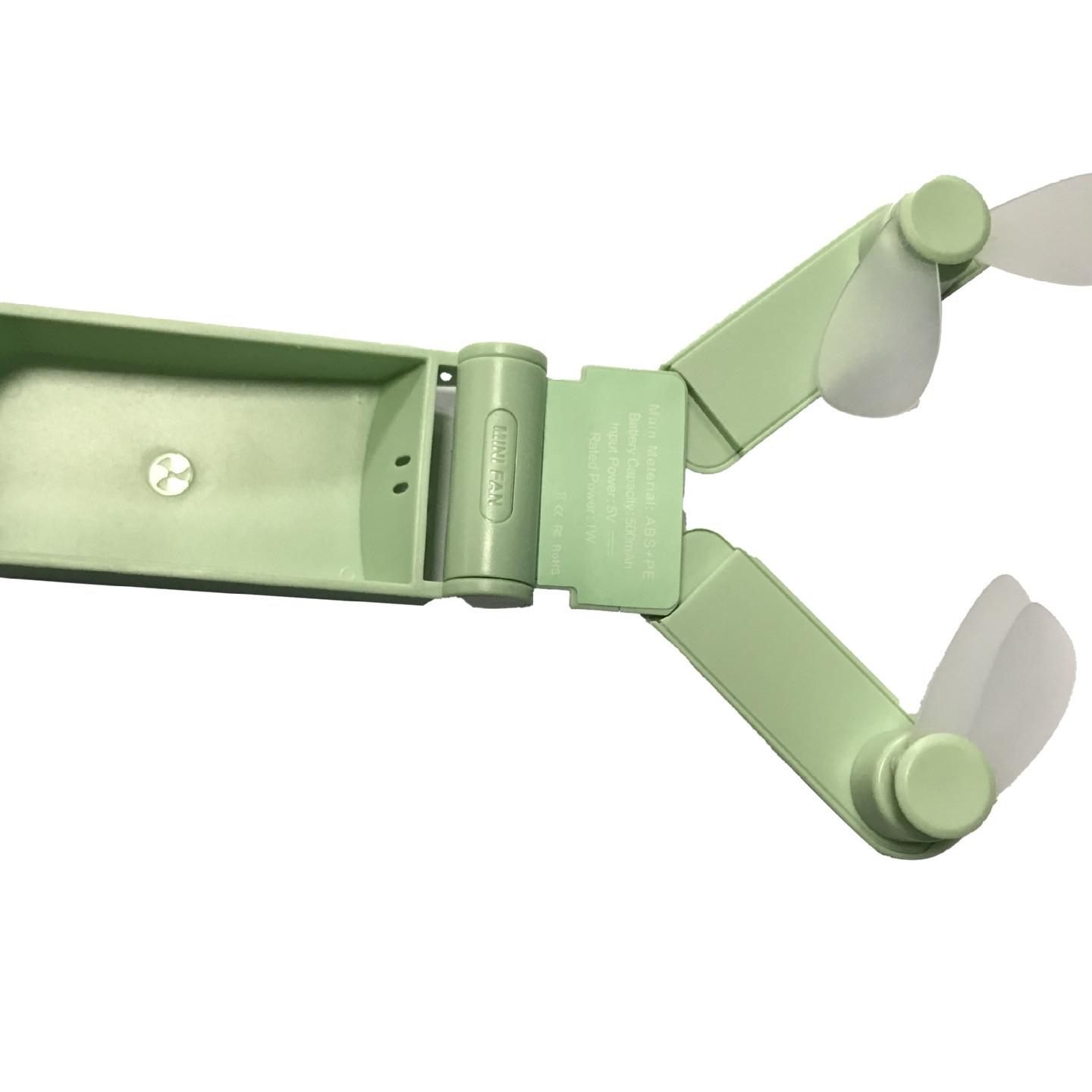 跨境爆品双头风扇 学生小风扇 外贸便携折叠风扇迷你USB充电手持