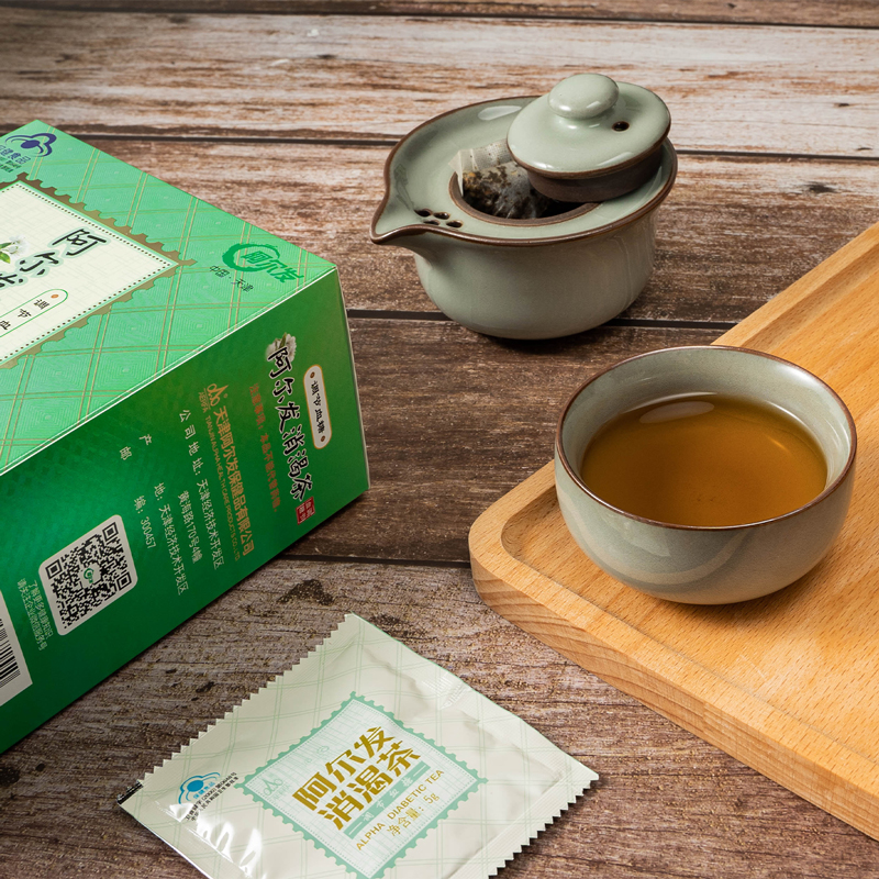 阿尔发消渴茶辅助血糖调节中老年绿茶保健糖尿人专用食品3盒装