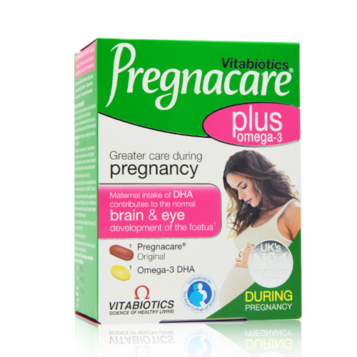 25年10月pregnacare plus孕妇复合维生素孕期专用叶酸鱼油dha56粒
