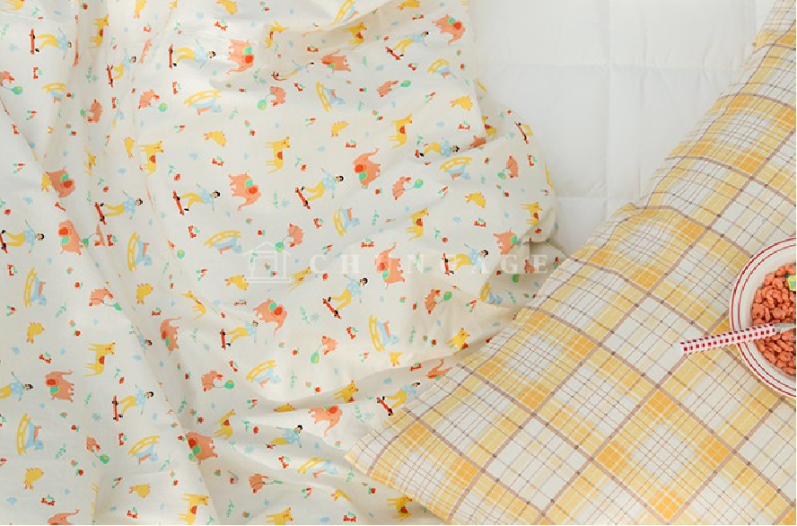 韩国进口20支平纹棉布卡通柔软服装娃衣裙子童装面料DIY手工
