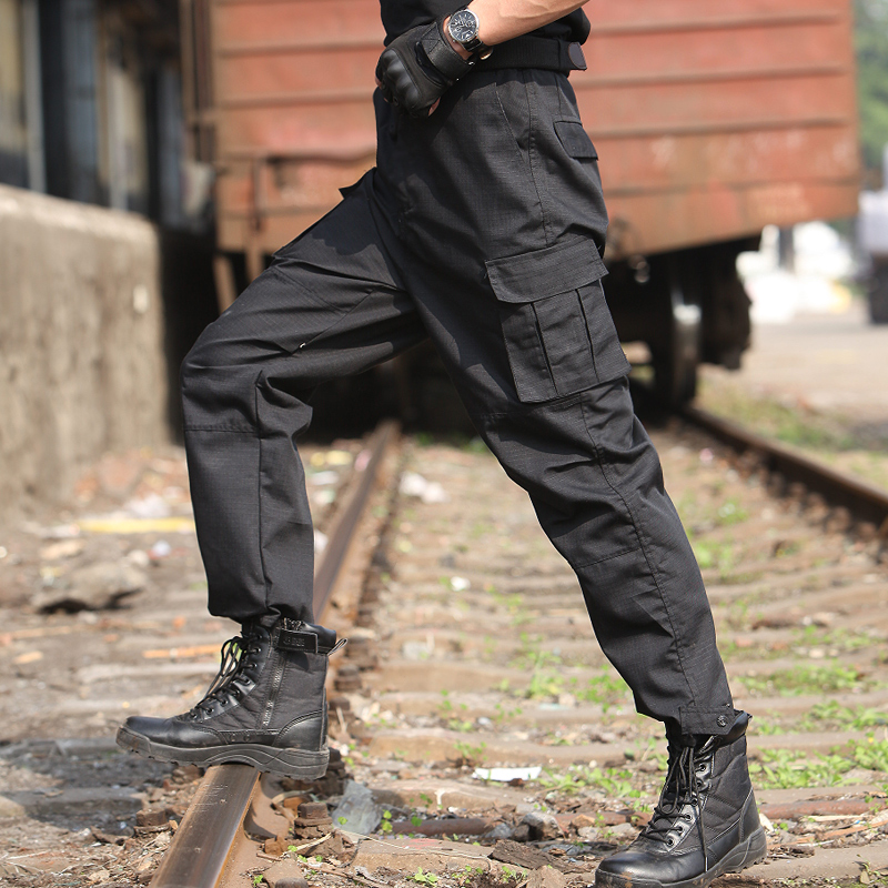 耐磨黑色作训裤男军迷户外特种作战战术劳保安保保安裤子工作工装