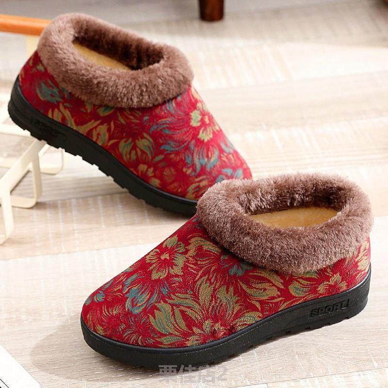 加厚中老年鞋鞋保暖,鞋加绒妈妈女防滑老人防水布鞋冬季棉鞋北京