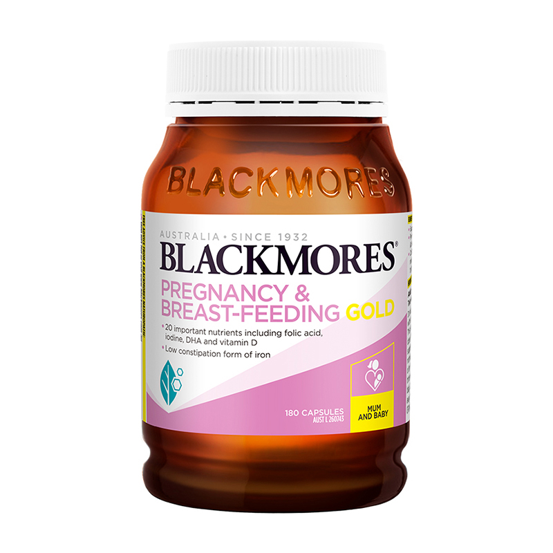 Blackmores黄金素备孕孕期哺乳期专用营养维生素DHA叶酸孕妇180粒