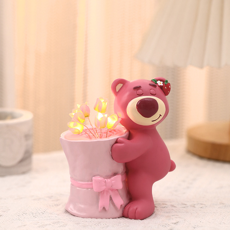 草莓熊可爱娃娃创意生日礼物女生闺蜜小女孩女童十岁儿童男孩