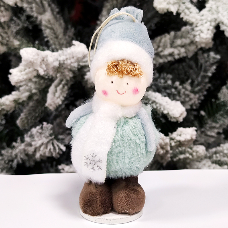 圣诞节装饰毛绒可爱天使娃娃橱窗桌面公仔摆件圣诞装饰创意小礼物