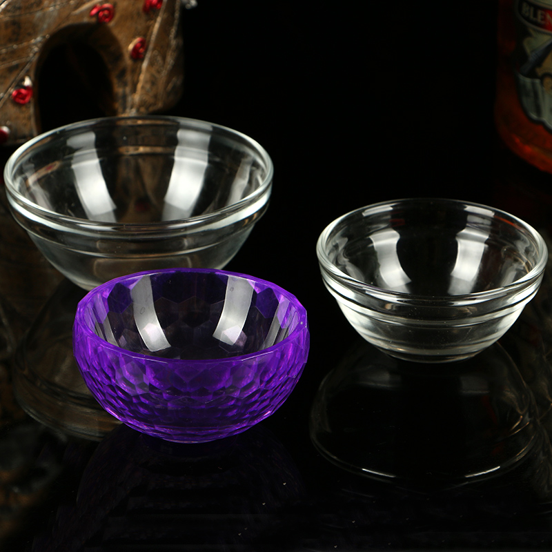 玻璃小碗美容院专用调精油玻璃碗面膜碗调膜碗2件套家用口径
