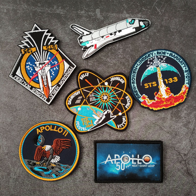 太空飞行航天飞机肩章刺绣美国太空总署NASA阿波罗计划魔术贴臂章