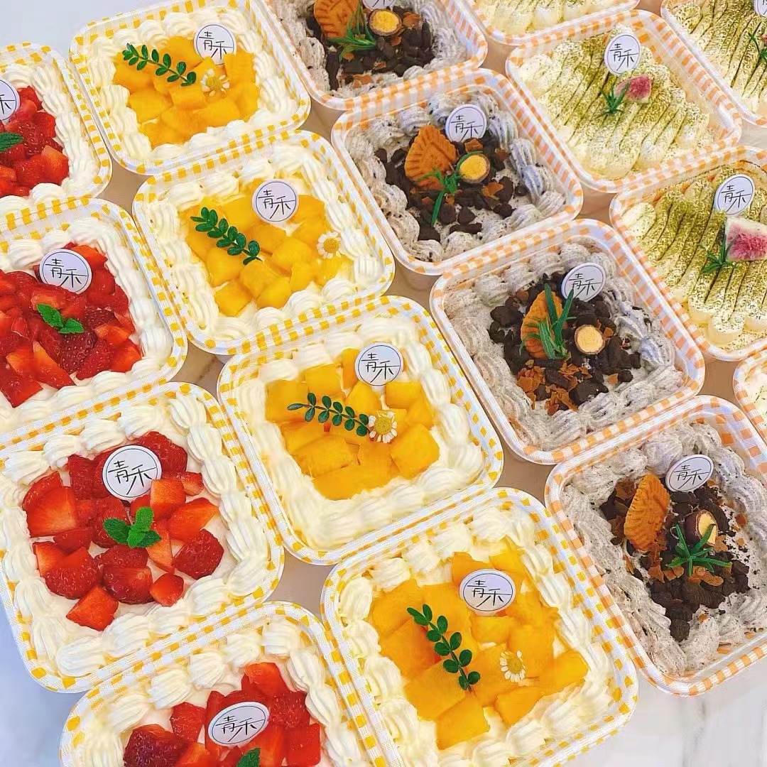 提拉米苏盒子千层慕斯蛋糕盒一次性野餐甜品蛋糕打包盒蛋糕卷包装