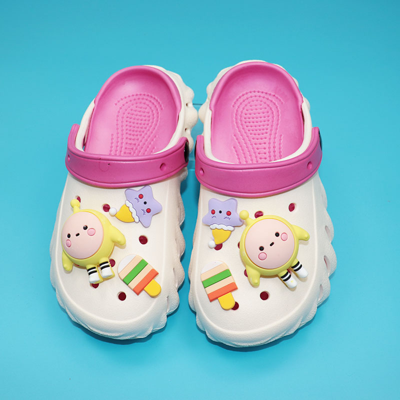 4-9岁儿童中小童男女小孩EVA夏包头凉拖鞋花园洞洞鞋蛋仔派对拖鞋