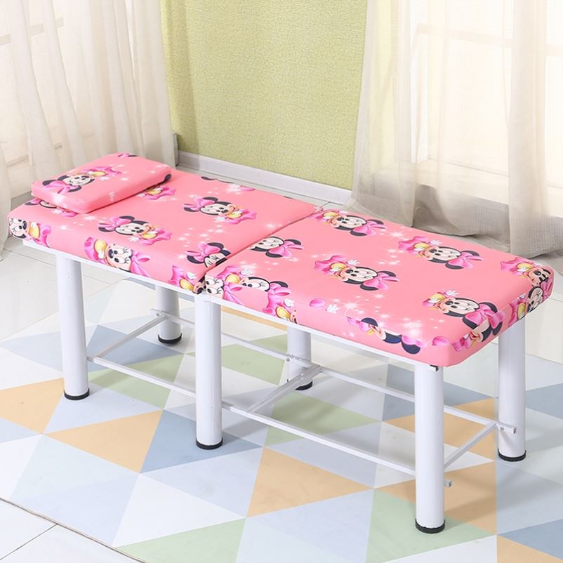 小儿推拿床按摩床美容床儿童卡通米奇图案床罩幼儿园保健室诊断床