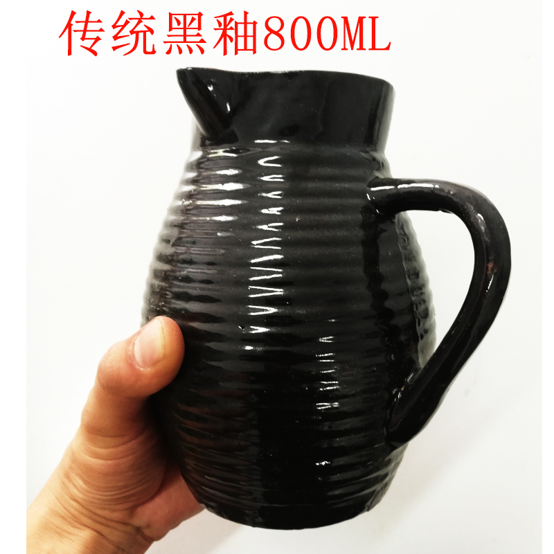 甘肃陕西老人家罐罐茶玻璃小紫砂茶罐手工陶制黑釉陇南西和煮茶器