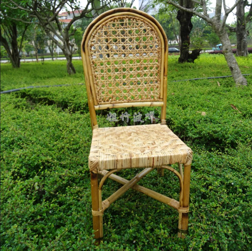 藤椅新品单人靠背椅阳台户外老人编织小椅子凳子组合家用矮款休闲