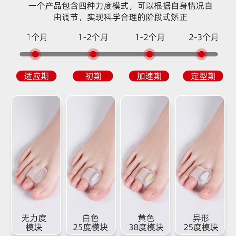 新款日本脚趾矫正器可调节纠正修正大拇指外翻分离分趾器硅胶可以
