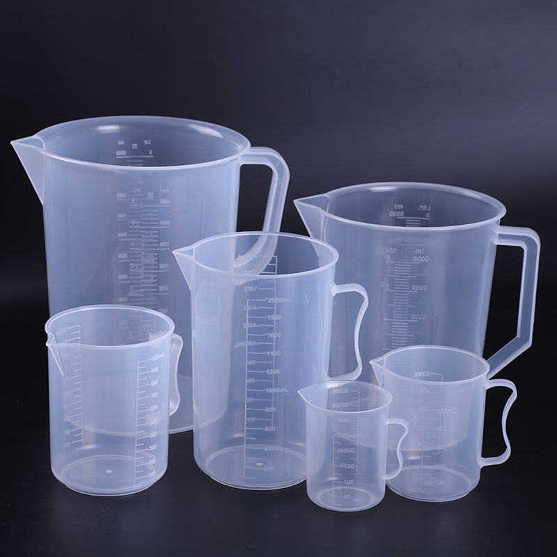 塑料量杯商用带盖带刻度烧杯毫升测量杯子计量杯大容量加厚5000ml