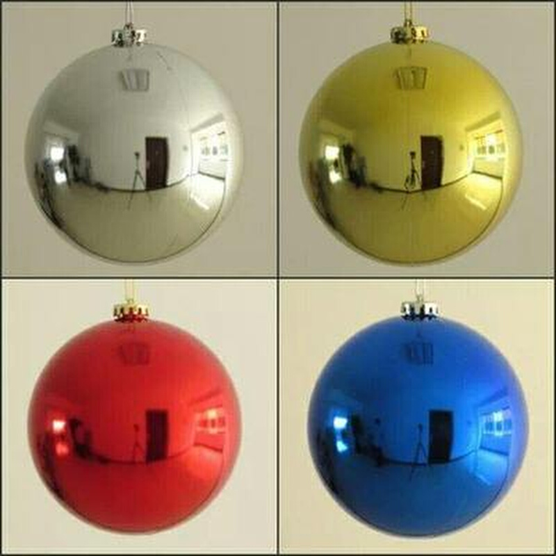 圣诞节装饰品亮光球彩球电镀球商场景布置节日礼物儿童圣诞节活动