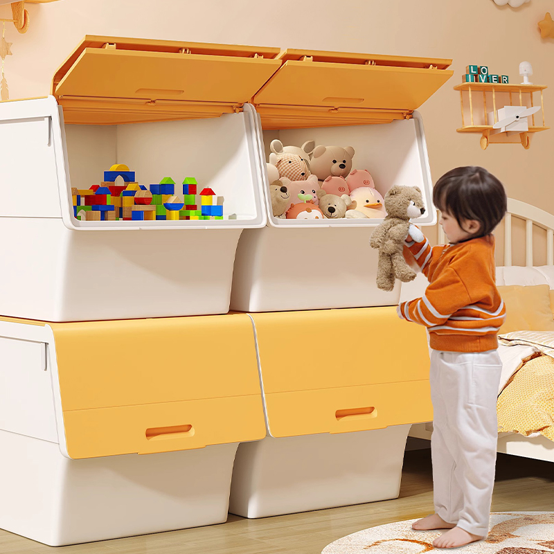 日本儿童玩具收纳箱收纳架置物架储物柜收纳柜翻盖收纳盒整理神器