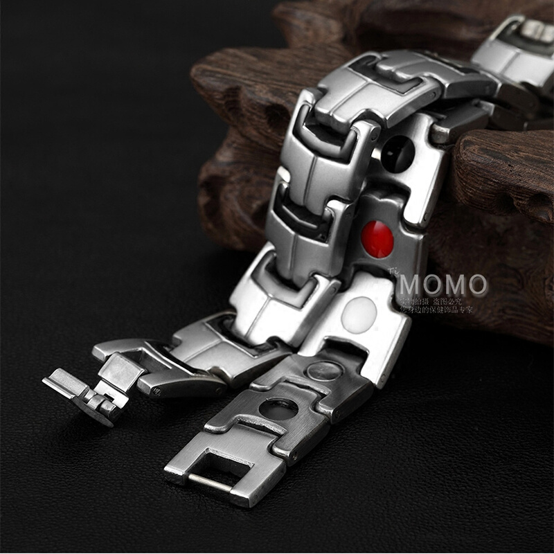 日本MOMO钛锗保健磁疗防辐射抗疲劳手链男健康饰品能量手环磁性链