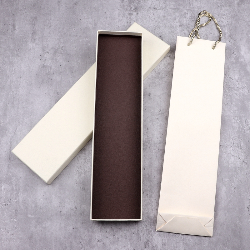 私人设计订制领带礼物盒高档大气米黄色商务精致收纳盒礼品包装盒