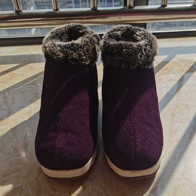 新款冬季传统高帮手工棉鞋特厚保暖脚老人鞋家居加特厚包跟男休闲