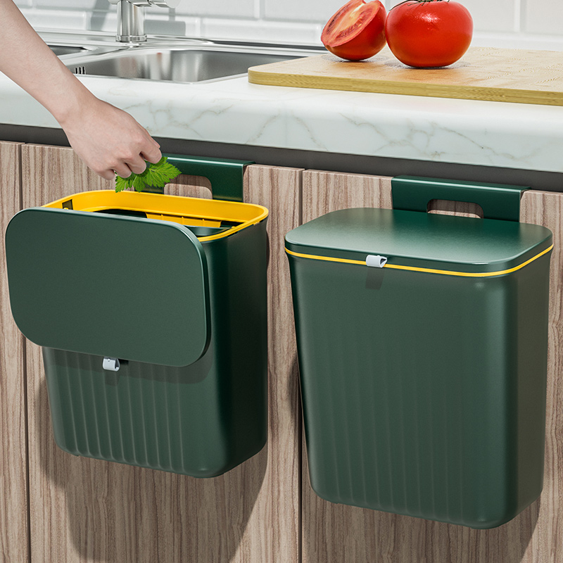 厨房垃圾桶家用壁挂式带盖厨余橱柜门专用卫生间厕所大号收纳筒篓