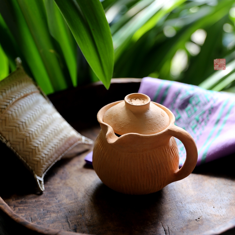磨达纳烤茶罐 传统慢轮陶手工360ml老人古法传承无釉煮茶舀水插花