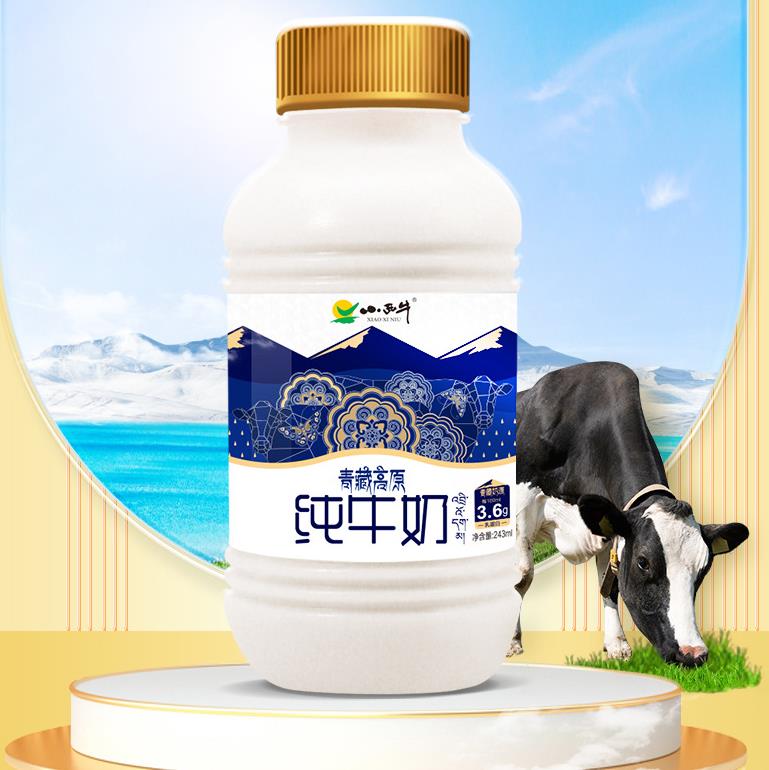 小西牛纯牛奶243ml*10瓶3.6g原生乳蛋白青藏高原营养儿童早餐奶