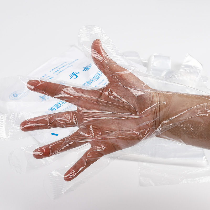 上海群利医用PE检查手套一次性透明塑料薄膜加厚餐饮美发食品手套