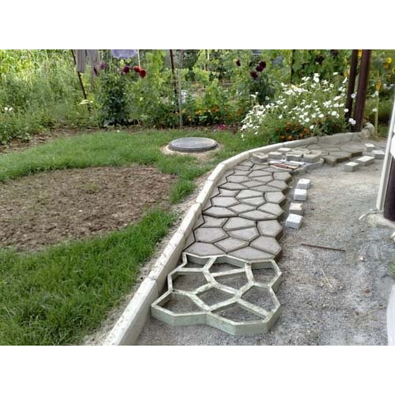 园艺用品工具强化小路造型水泥分割鹅卵石装修拼花路面大石头模具