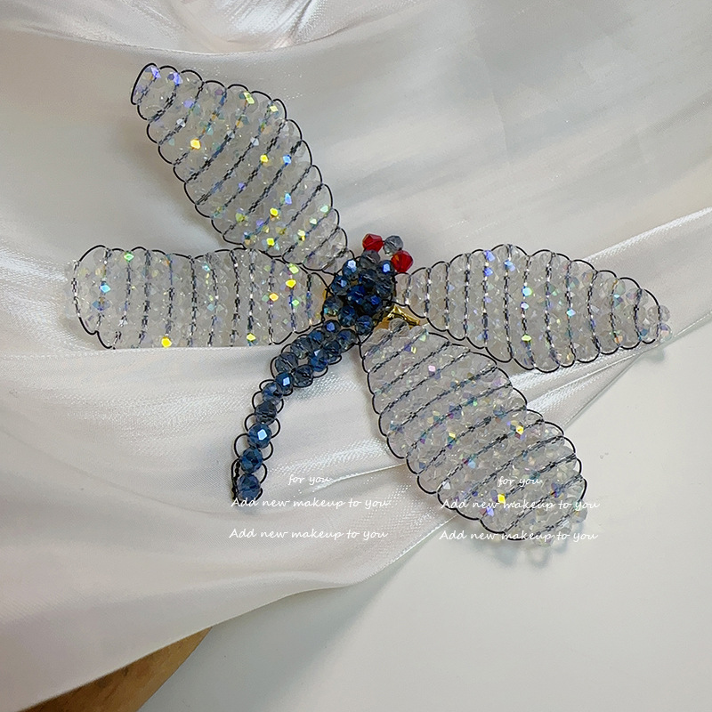 灵动独特感蜻蜓编织高档胸针完美的蜕变昆虫造型服装手工别针