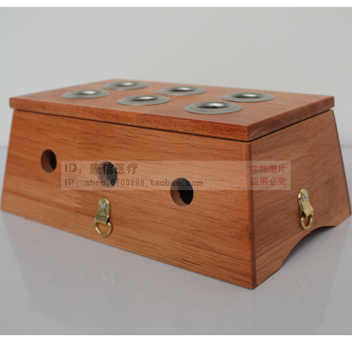特价促销 纯天然实木六孔艾灸盒随身灸6盒 温灸盒 背部专用
