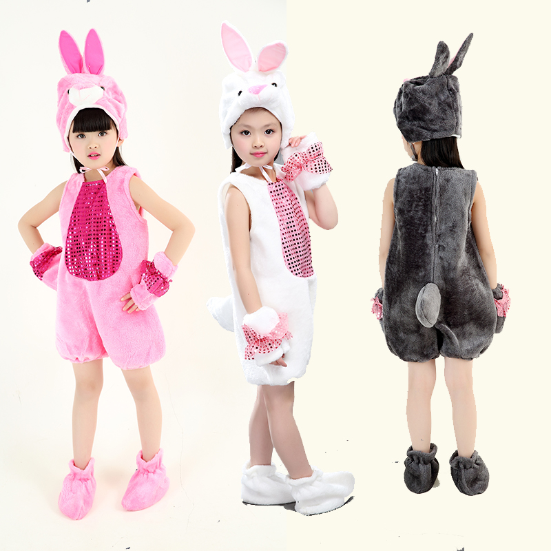 2023小鸡猪狗猫牛羊熊狐狸青蛙猴兔子表演服装儿童动物舞台演出服