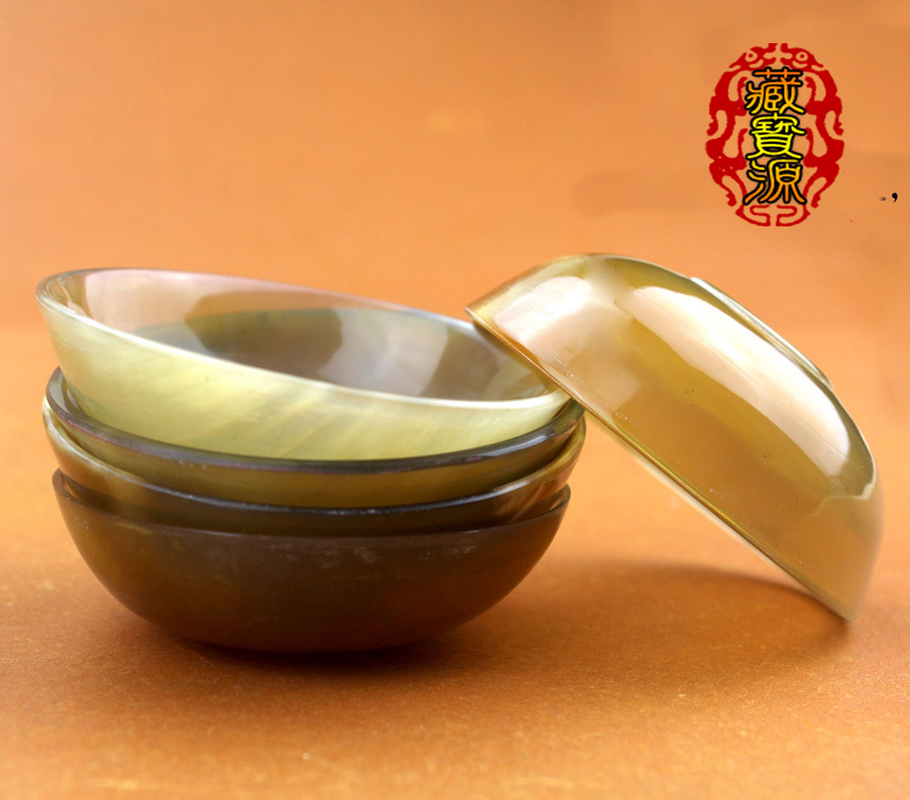 西藏特色精品通透天然牦牛角碗保健养生碗碟牦牛角餐具绿色厨具