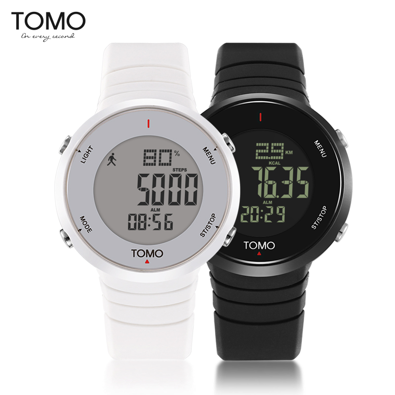 TOMO多功能运动手表智能计步防水跑步男女学生电子表数字式T205