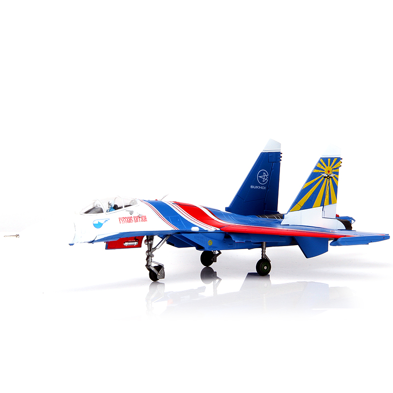 新1:48/72 俄罗斯苏27勇士表演机模型SU27飞行表演队合金飞机模型